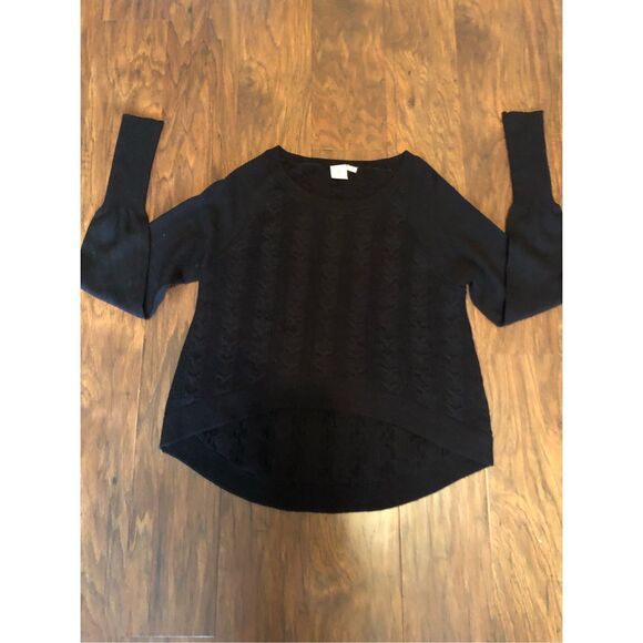 Antropología Yellow Bird Cable Knit 99%Wool Sweater SZ S - Picture 4 of 10